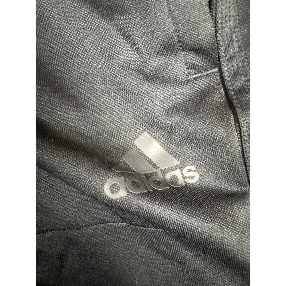 Adidas Men’s Medium Black Athletic Track Pants Zip Ankle Tapered Joggers